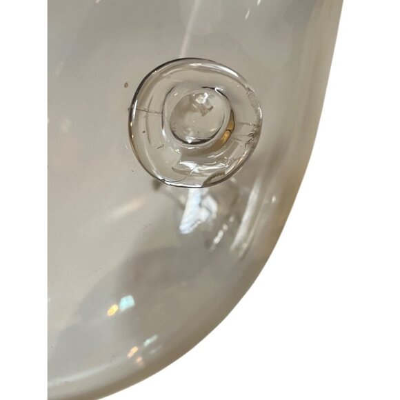 Vintage MCM Hand Blown Clear Glass Fish Vase/Terrarium - Picture 5 of 7